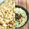 Käseknöpfle mit mit geschmälzten Zwiebeln