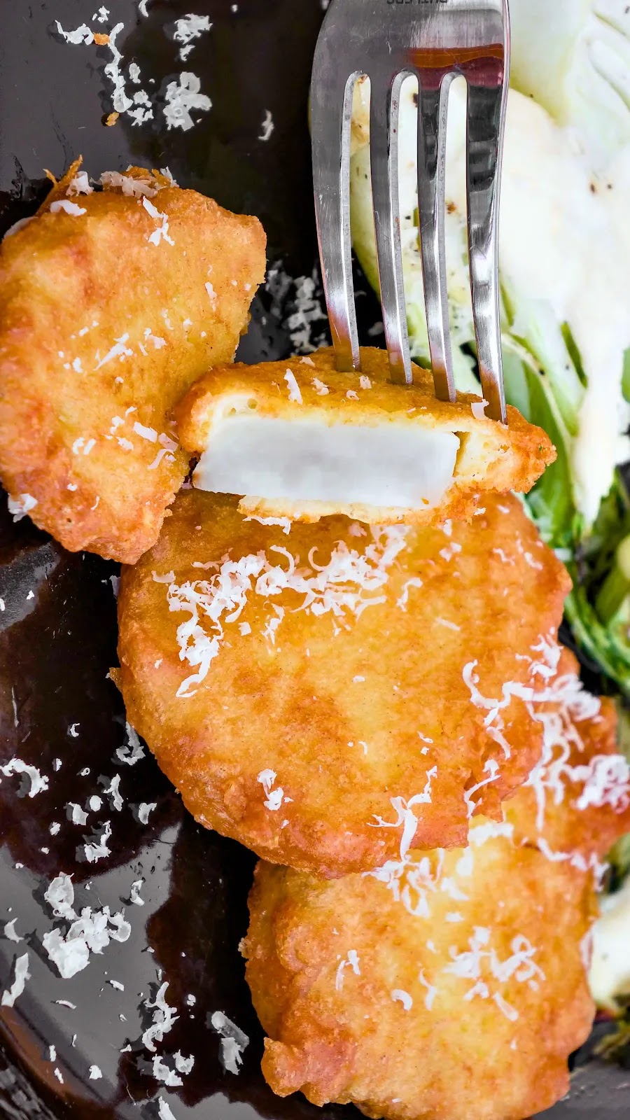 Kohlrabi im Käse-Back-Teig mit Ofen-Pak-Choi